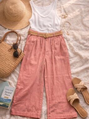 Z Supply Cropped Ferra Wide Leg Pants in Dusty Rose